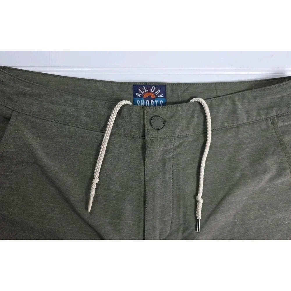 Faherty All Day Shorts Mens 30 GREEN Golf Performance‎ Stretch Drawstring